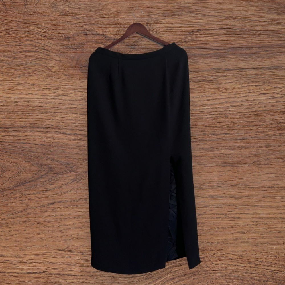 Y2K Adrianna Papell Evening Essentials Size 14 Maxi Skirt With Slit